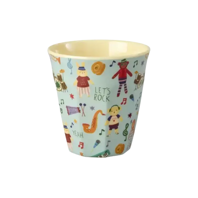 Middelgroot Kinderbeker - Blauw - Music Band