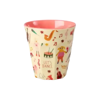 Rice Middelgroot Kinderbeker - Roze - Music Band