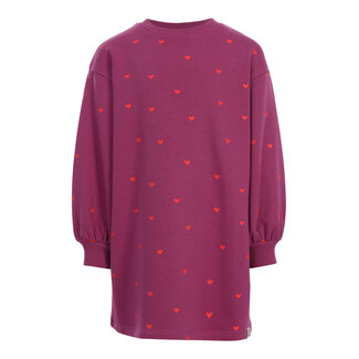 LOOXS REVOLUTION LOOXS, Little heart sweatdress - VIOLET HEART