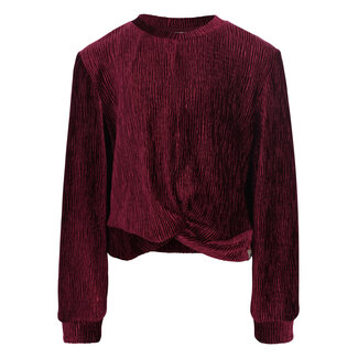 LOOXS REVOLUTION LOOXS, Little velvet crinkle top - Ruby red