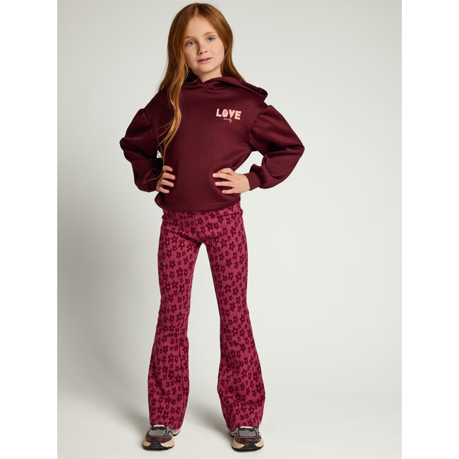 LOOXS, Little jacquard flare pants - Festive Flower
