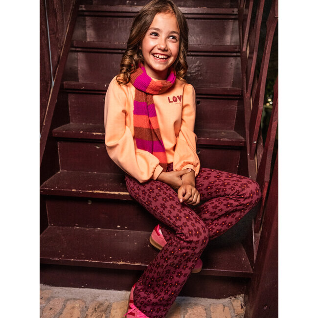 LOOXS, Little jacquard flare pants - Festive Flower