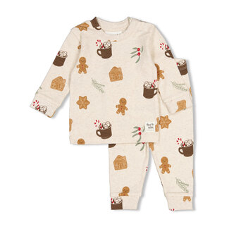 Feetje Feetje pyjama Cosy Cookie - Premium Sleepwear - Offwhite melange