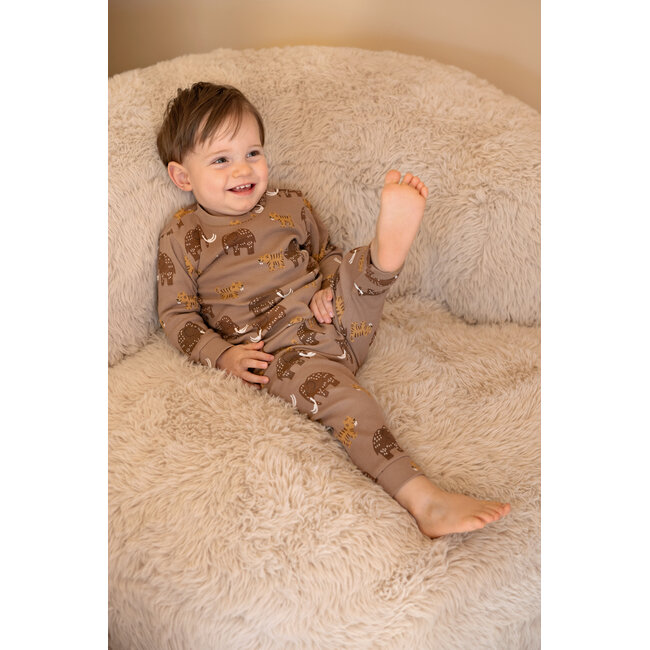 Feetje pyjama Milo Mammoth - Premium Sleepwear - Taupe