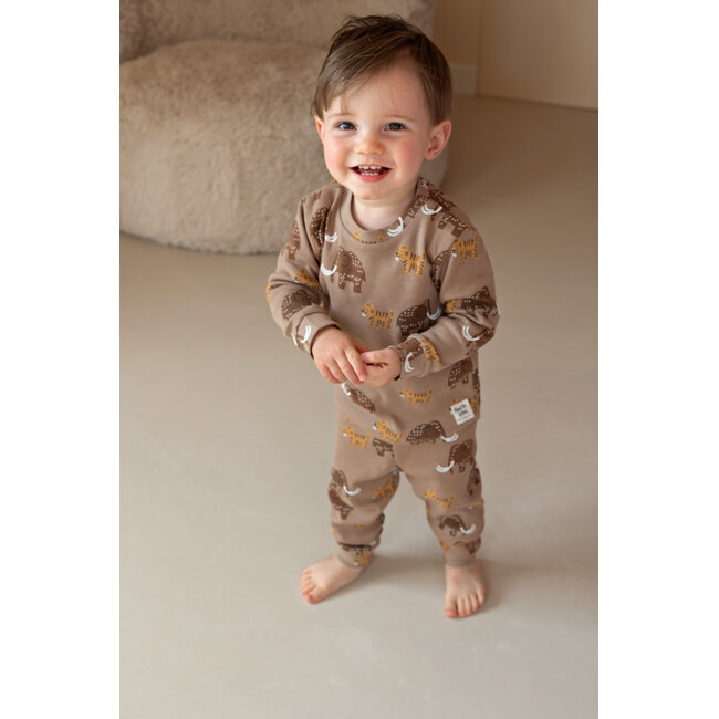 Feetje pyjama Milo Mammoth - Premium Sleepwear - Taupe