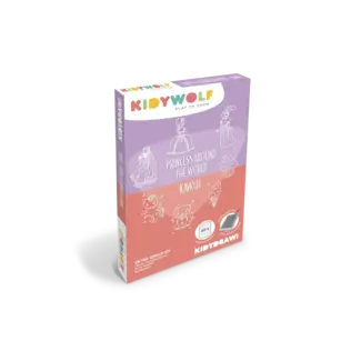 KidyWolf Kidywolf extra set tekenkaarten Princessen over de wereld - Kawaii
