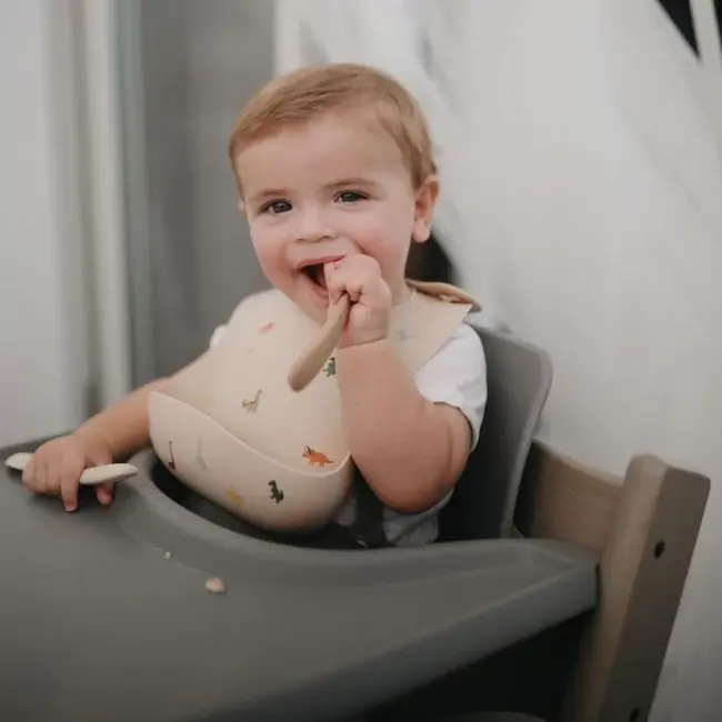 Mushie silicone bib - Dino