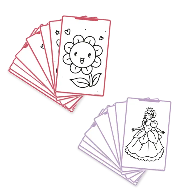 Kidywolf extra set tekenkaarten Princessen over de wereld - Kawaii