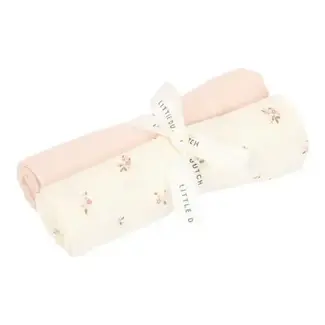 Little Dutch Swaddles set van 2 – Wit – 70 x 70 cm – Fairy Blossom