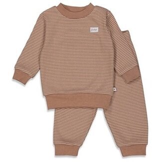 Feetje Feetje pyjama wafel bruin