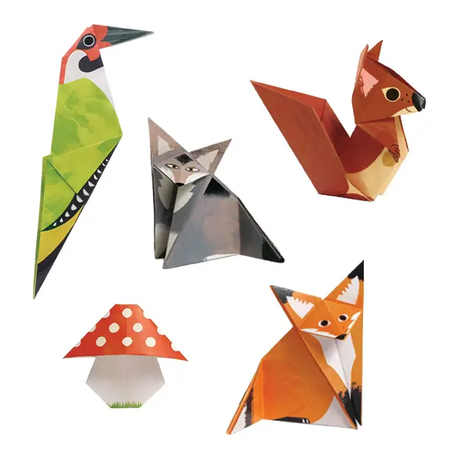 DJ08704 Boswandeling origamiset