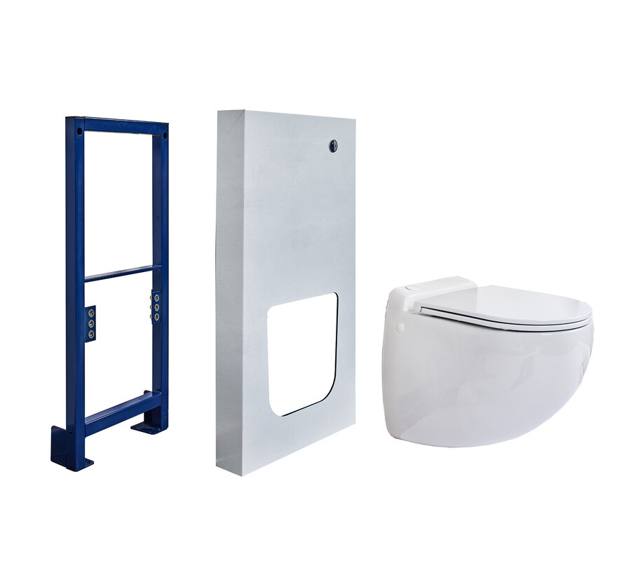 Broyeurtoilet Sani-wand Plus Design - stuc wit