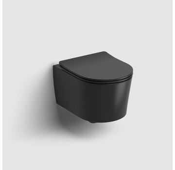 ORVIA ORVIA hangend toilet + zitting mat zwart