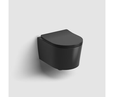 ORVIA ORVIA hangend toilet + zitting mat zwart