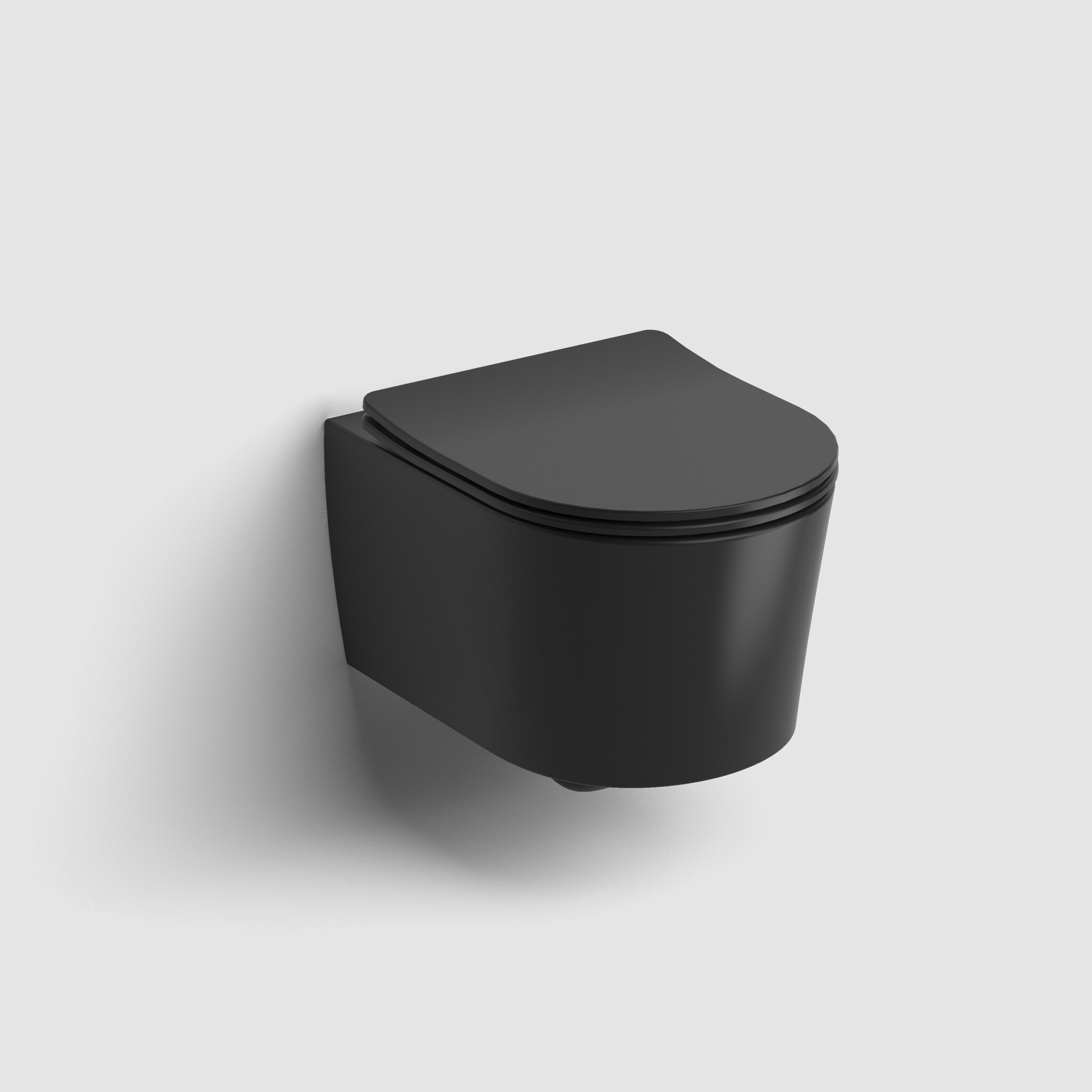 ORVIA ORVIA hangend toilet + zitting mat zwart afbeelding