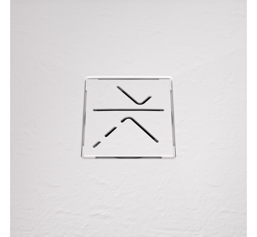 Florida douchebak SMC 90x90 cm - Wit