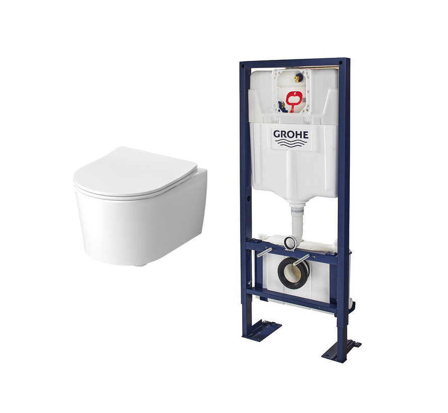 Sani-Wand Wall: Grohe frame+broyeur