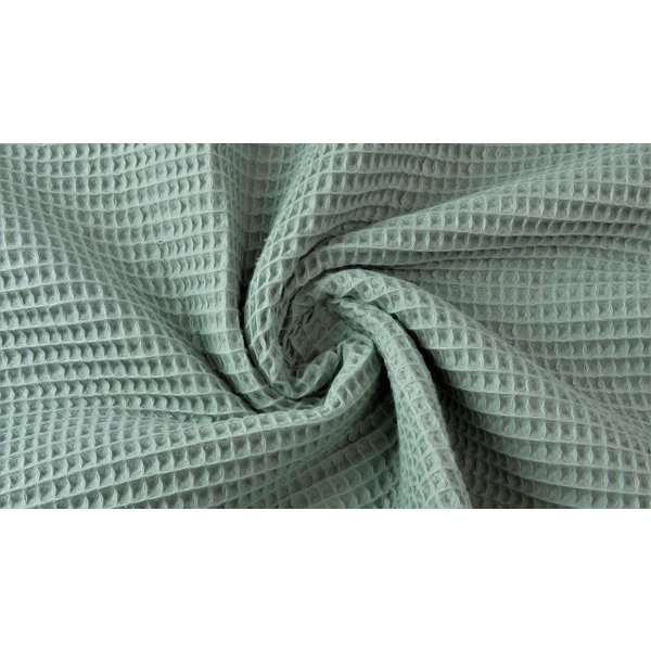 Basic Wafeldoek stof donker oud groen
