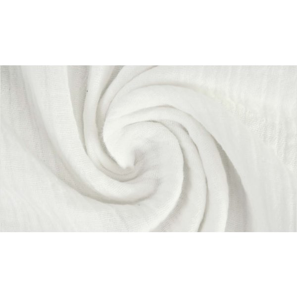 Basic Mousseline stof wit