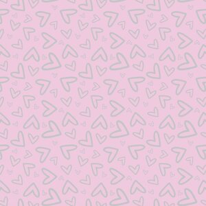  French terry kleine hartjes rose