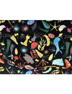  Katoenen voile met diertjes