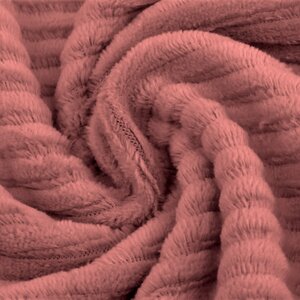 Jersey ribvelours donker oude rose