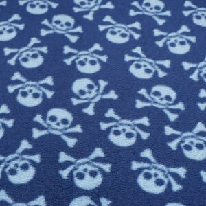  Fleece skulls blauw