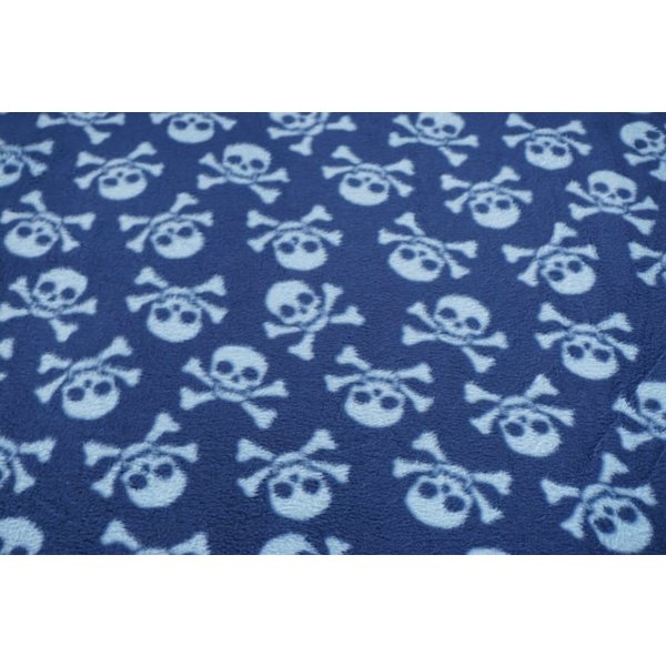 SALE Fleece skulls blauw