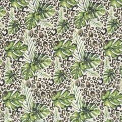  Mousseline stof met print van blaadjes