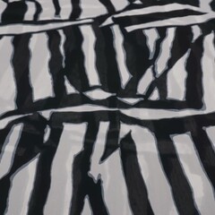  Coupon 456 Polyester met zwart witte vlakken 180 x 140 cm