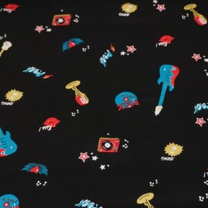  Viscose met muziekinstrumenten