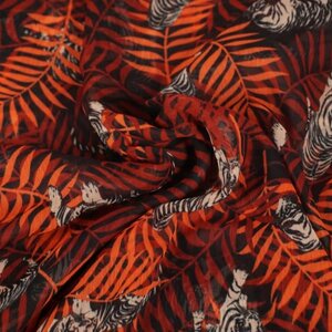  Chiffon met print van tijgers
