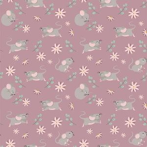  Tricot met muisjes oud roze