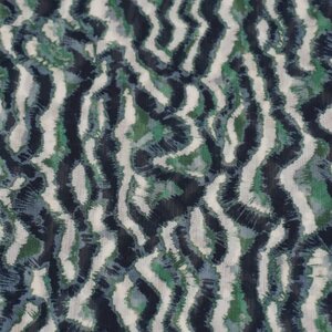  Crinkel chiffon blauw en groen