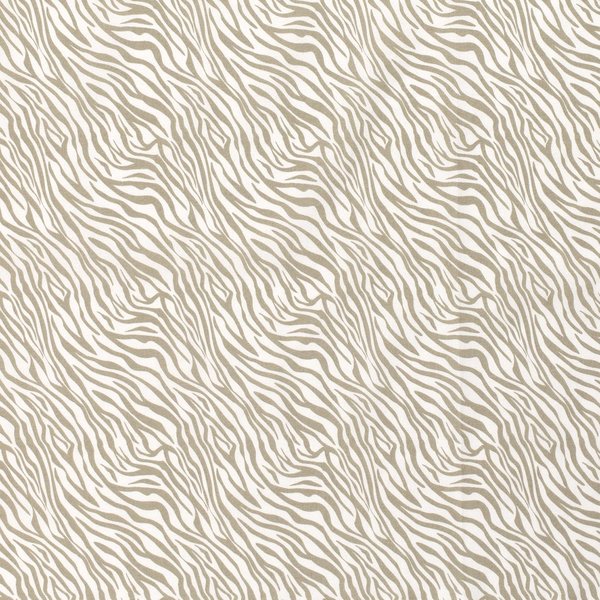 Popeline stof beige zebradessin