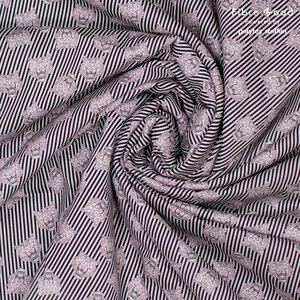 Gestreept popeline met tijgerhoofdjes