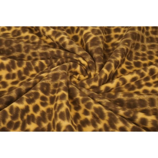 Coupon 69 Tijgerfleece okergeel 180 x 140 cm