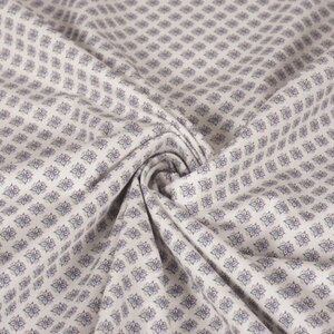 Popeline ecru met stervormige bloemetjes