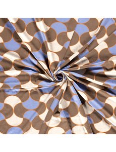 *** Tricot linnenlook retro groot