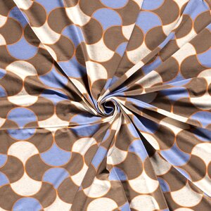 *** Tricot linnenlook retro groot