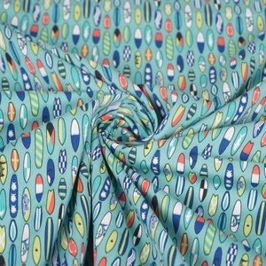  Popeline met board print