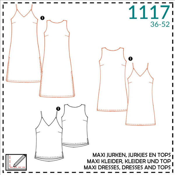 It's a Fits Naaipatroon voor Maxi-jurk in 2 variaties
