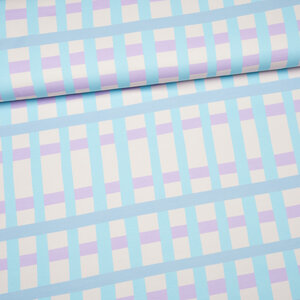  French terry met ruitjes