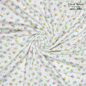  Ribjersey wit met kleine bloemetjes