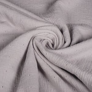 Hydrofiel broderie lichtgrijs