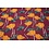 SALE Chiffon stof met klaprozen paars