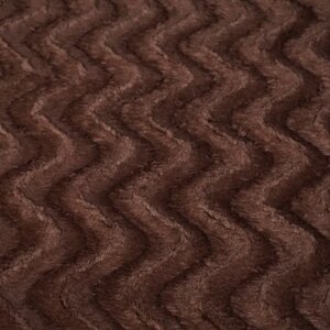  Imitatie bont met golven donkerbruin