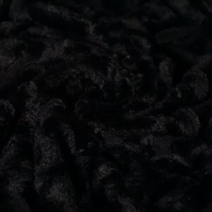  Imitatie bont met golven zwart