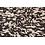 Coupon 587 polyester tricot zwart met beige fantasiefiguren 170 x 140 cm