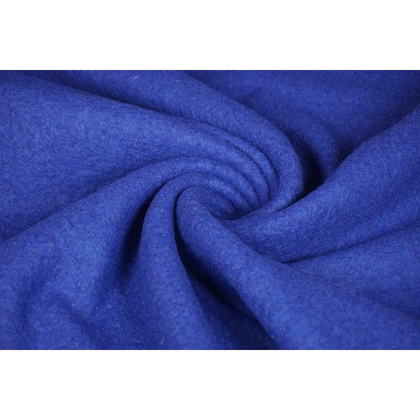 Gekookte wol stof kobaltblauw